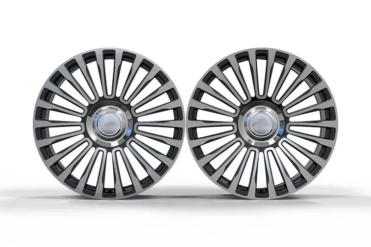 Olim C13 Monoblock 1pc 6061 T6 Gloss Black Diamond Cut Surface On Maybach Gls 3